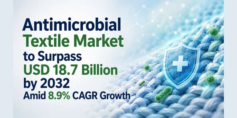 Antimicrobial Textile Market to Surpass USD 18.7 Billion by 2032 Amid 8.9% CAGR Growth 
